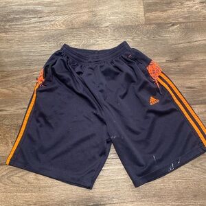 Adidas Black and Orange Athletic Shorts